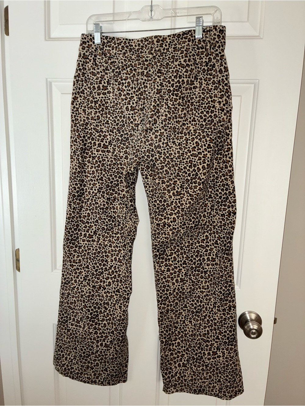 J Crew Pants Leopard Linen Blend Lizzie High Rise Wide Leg Sz 30 - Picture 6 of 9